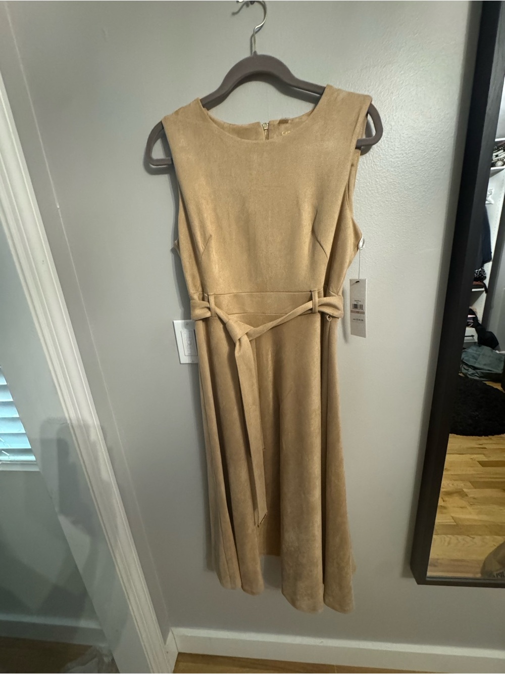 Calvin Klein faux suede dress